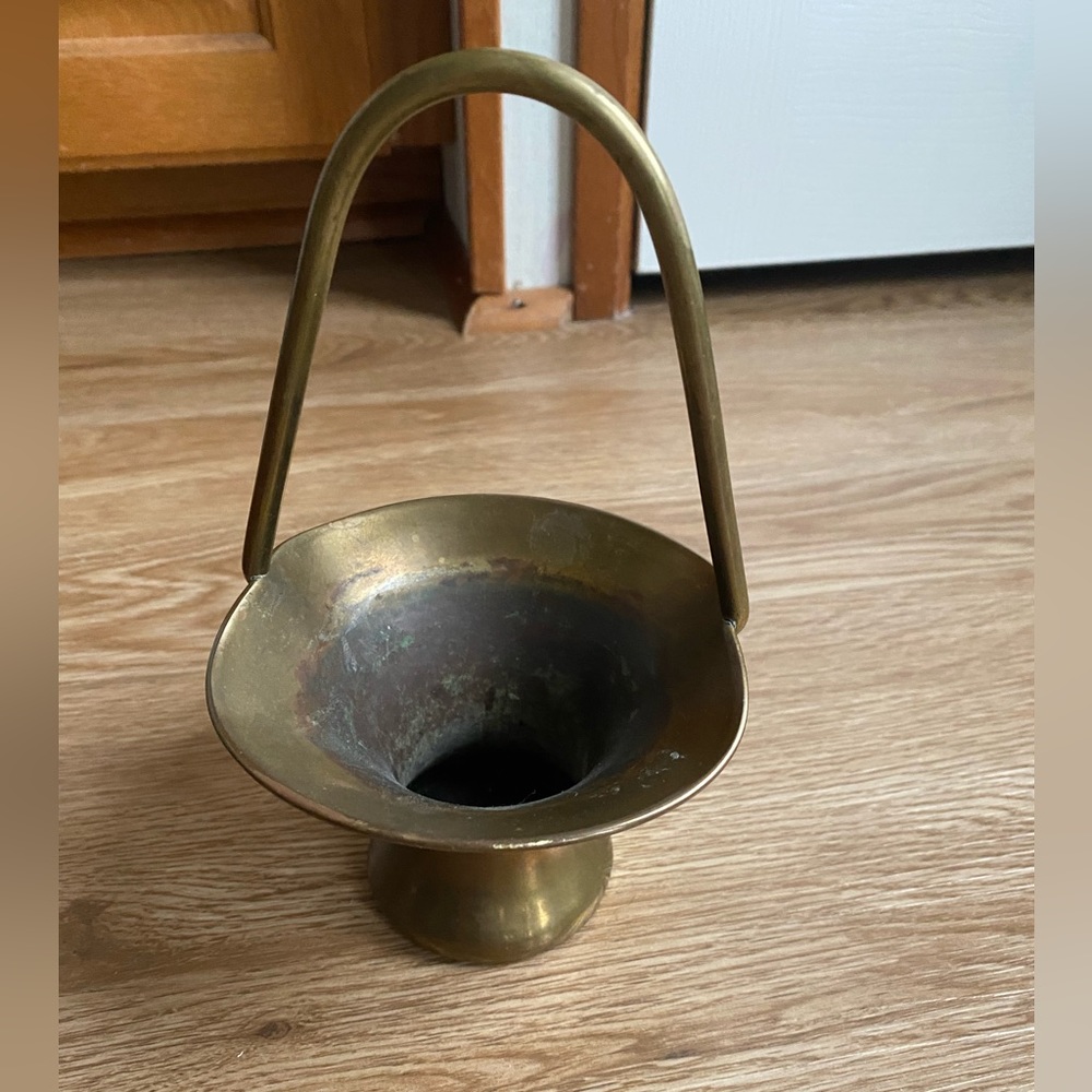 Vintage Farberware New York Brass Basket With Handle
